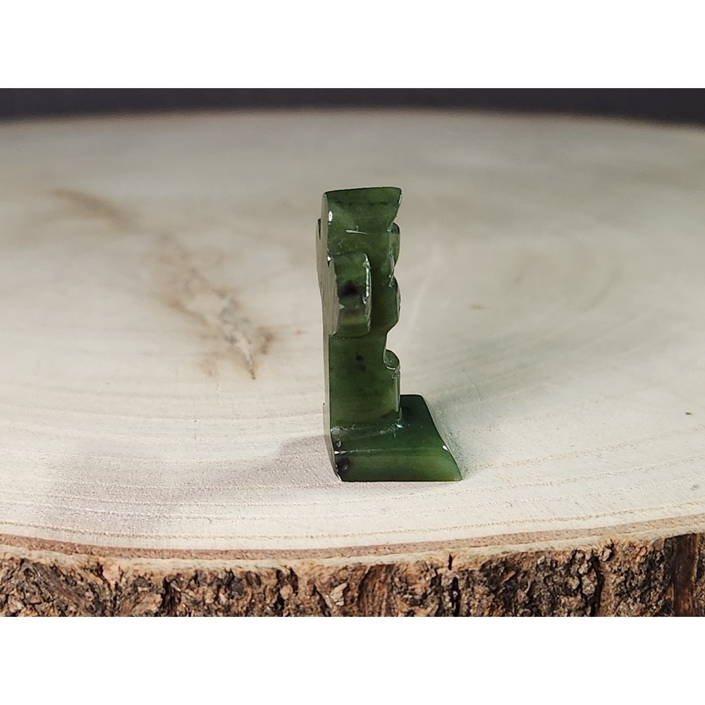 Jade Hand Carved Thunderbird Totem Pole Statue Figure Native North American 1.5" - Picture 4 of 9
